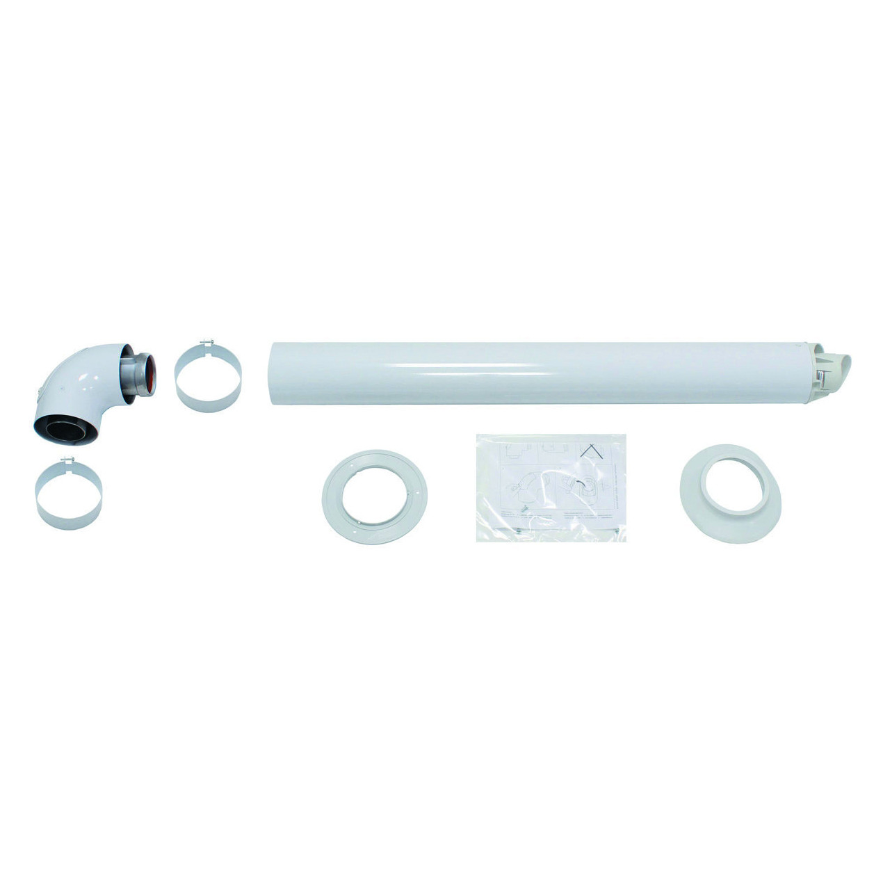 Vaillant Wand- und Dachdurchführung 60/100 mm Aluminium Basis-Anschlussset Revisionsbogen 303835