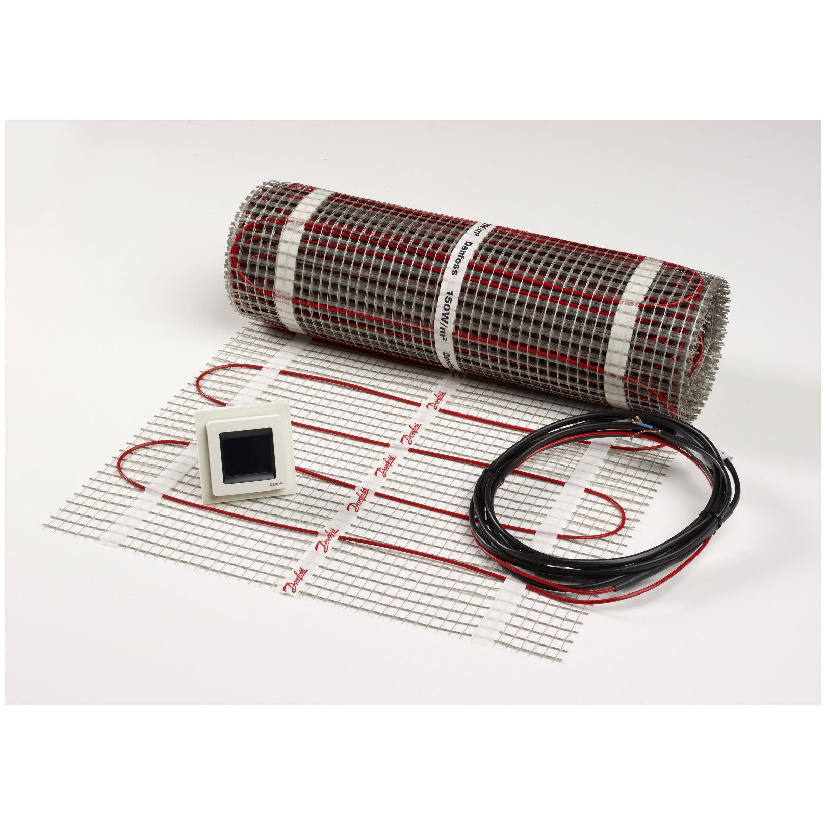 Danfoss Fussbodenheizung Heizmatten Set EFTI-Set 7 7m2 1050W selbstklebend Thermostat 088L5360