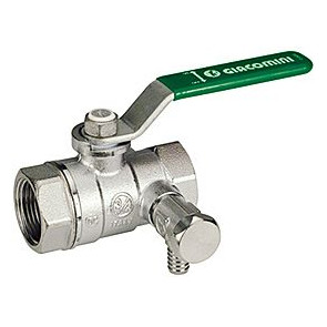 Giacomini Kugelhahn Entleerung R250SX145 1-Zoll Innengewinde Messing vernickelt DVGW geprüft R250WS