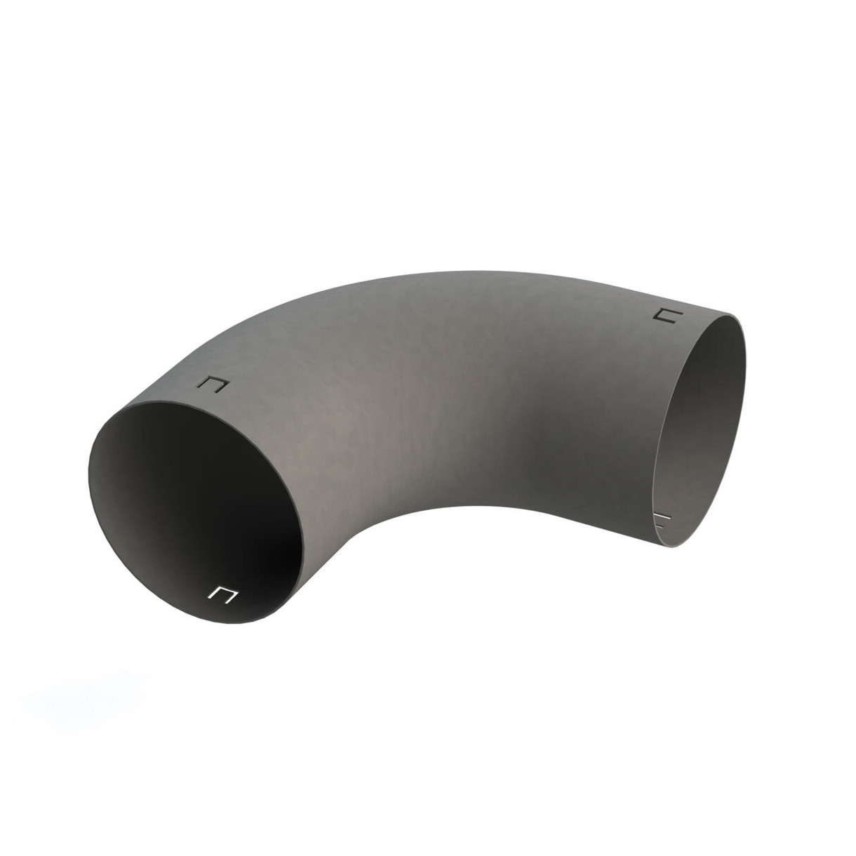 Helios FlexPipe Kurz-Bogen 90 Grad FRS-B 75 Ø 75 mm verzinktes Stahlblech korrosionsfest 02994