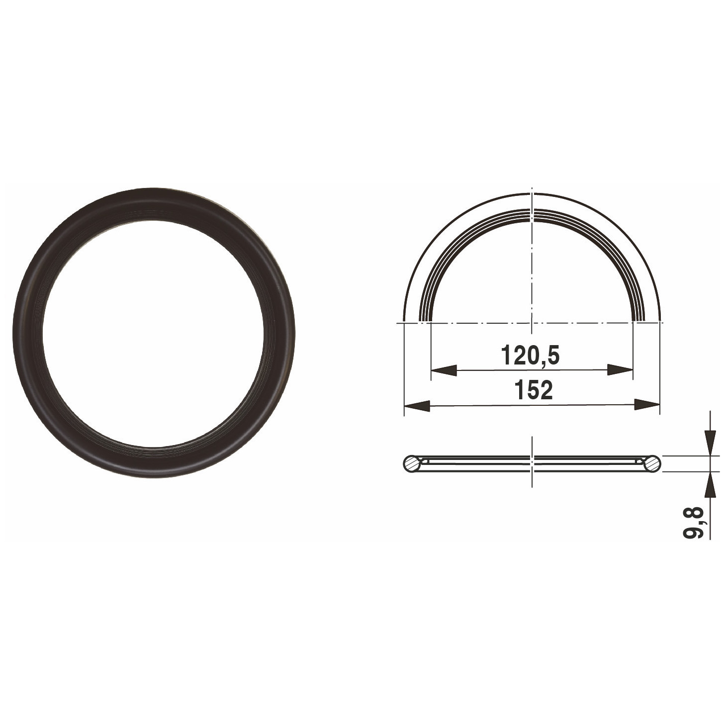 Bosch Dichtring Ersatzteil TTNR 63043454 120x152x10mm Wärmeerzeuger Zubehör 63043454