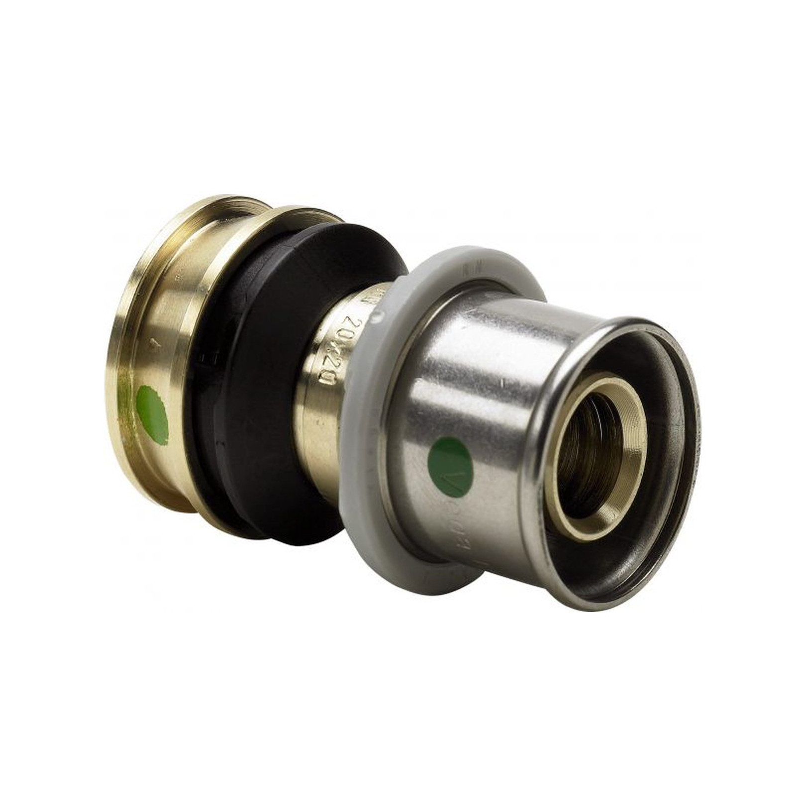 Viega Pressfitting Raxofix 5315.9 Übergangskupplung 20x20mm SC-Contur Siliziumbronze 646653