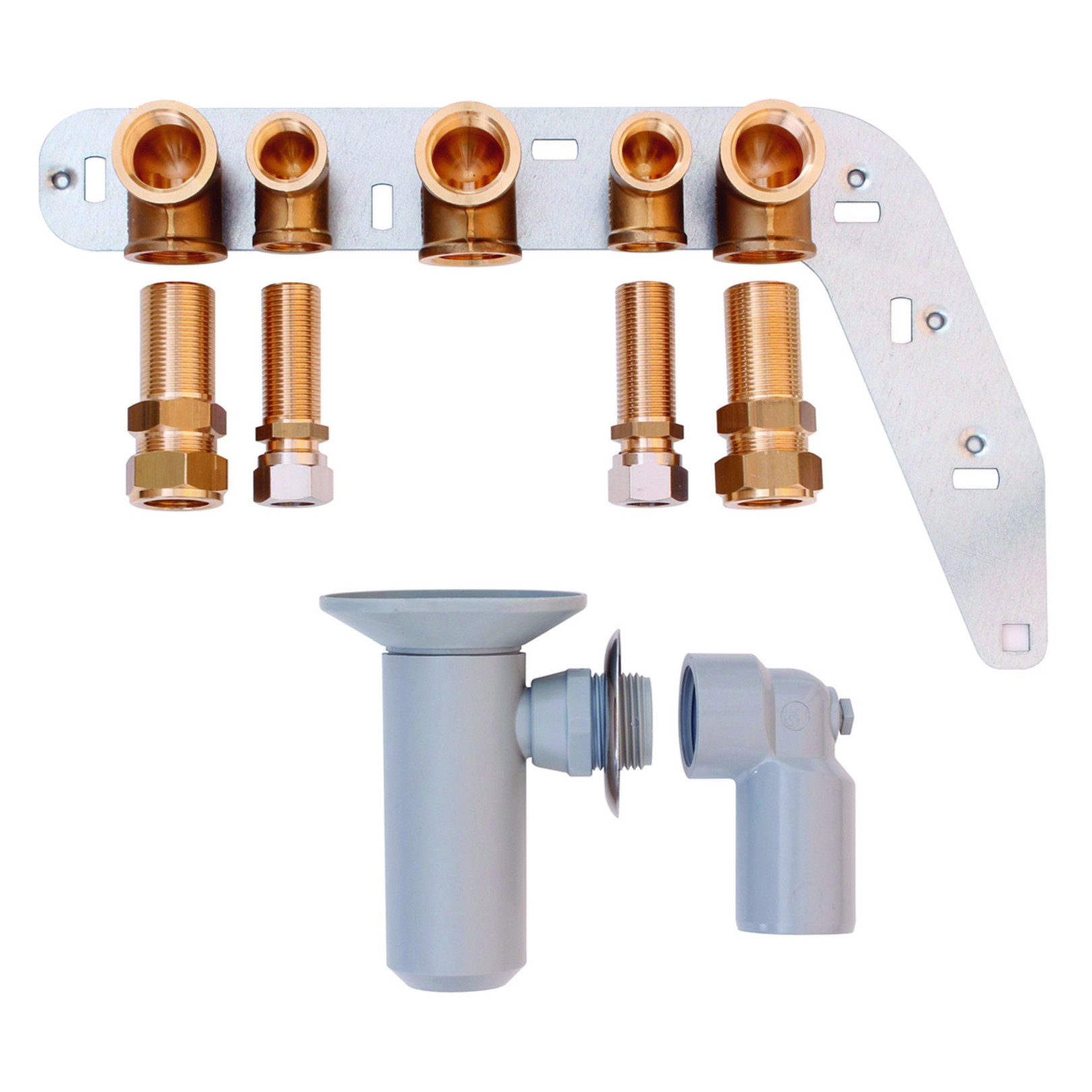 Vaillant Installations-Set Rohbaukonsole Unterputz VC VCW VCI ecoTEC 2 x Rp 3/4 Gas Rp 3/4 0020201896