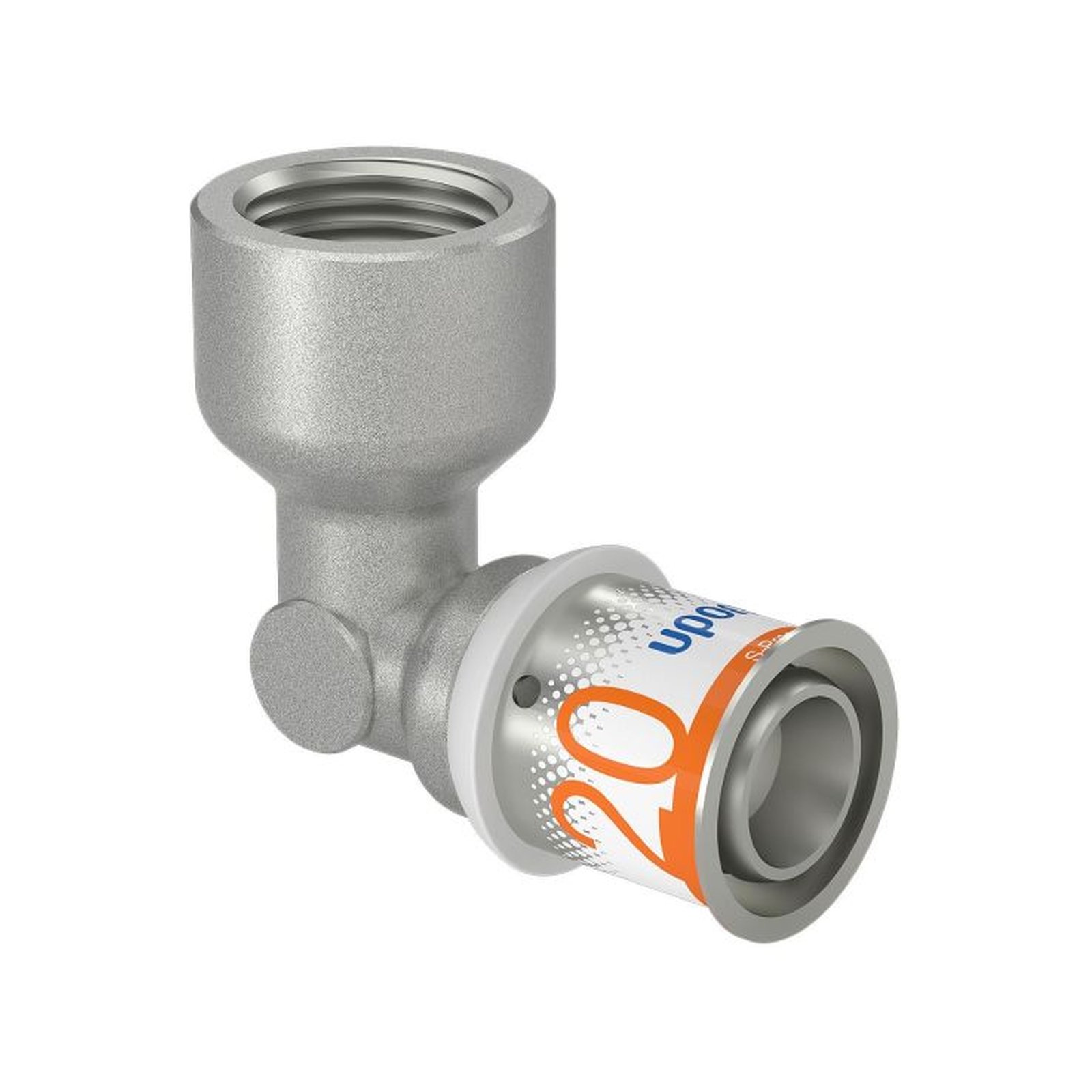 Uponor S-Press PLUS Winkelmuffe 20 mm DN15 1/2 IG Pressfitting Edelstahlhülse 1070540