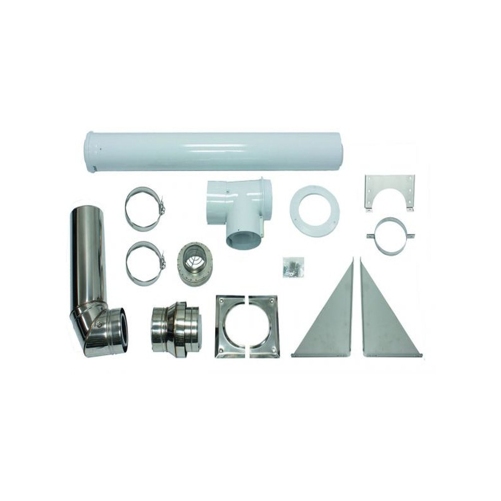 Vaillant Anschluss-Set Basis konzentrisch 80/125 PP Edelstahl Abgasleitung Außenwand 0020042907