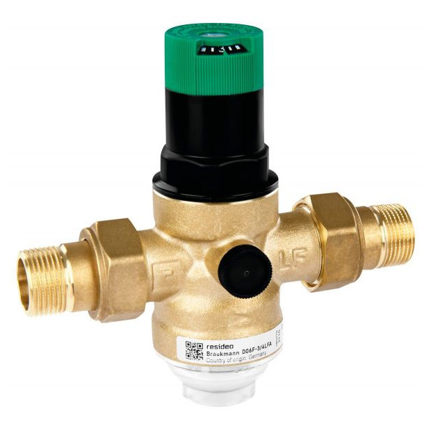 Honeywell Druckminderer D06F-LF Messing bleifrei R 2 Vordruckkompensation Einstellanzeige D06F-2LFA