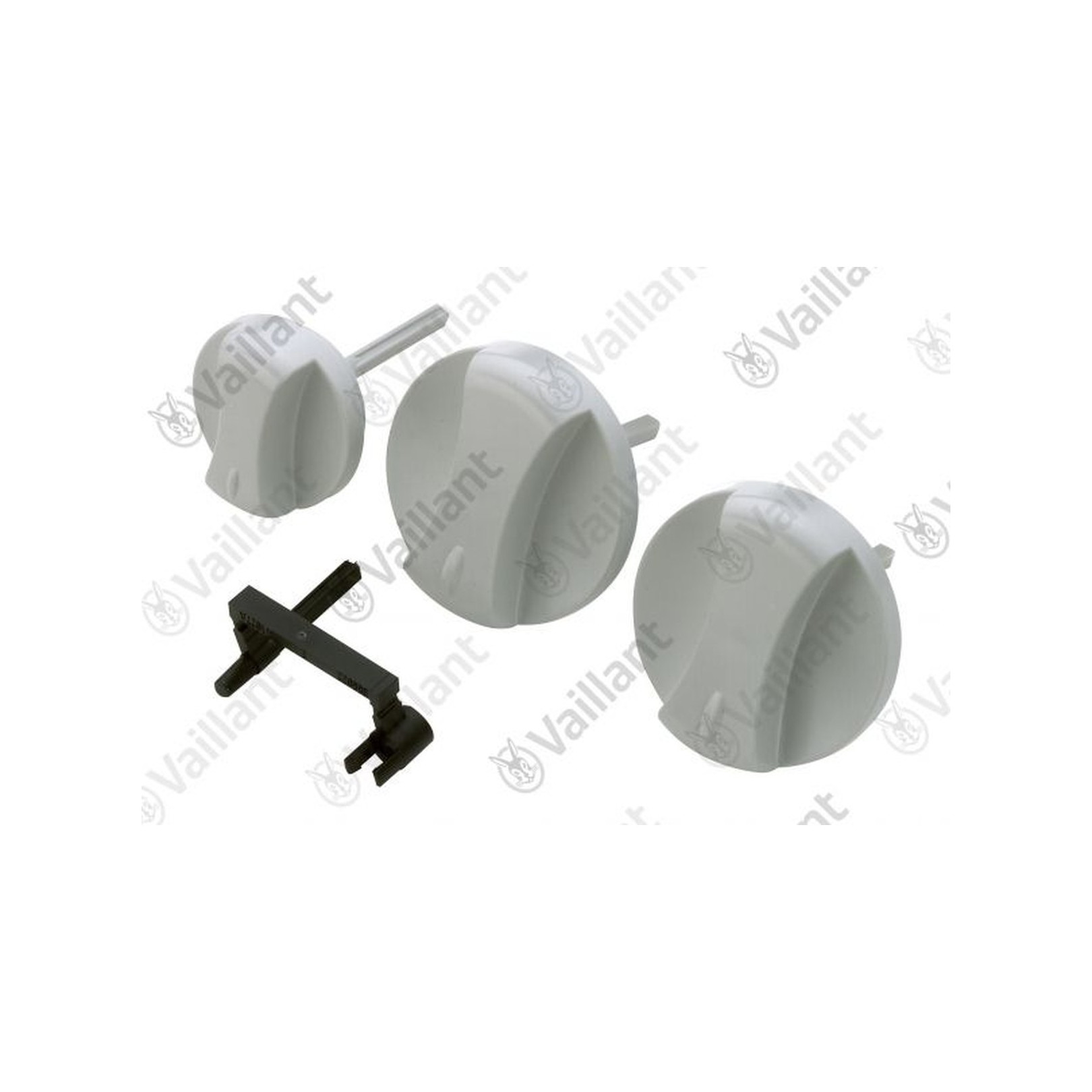 Vaillant Knopf grau Set 3 Stück Ersatzteil kompatibel Heizgeräte Hersteller-Artikelnummer 114288