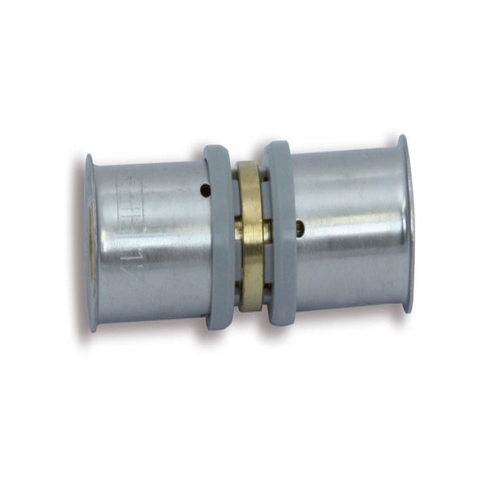 Roth Kupplung PressCheck 16x17mm Messing Doppelstützkörper Edelstahl-Hülsen 1135007053