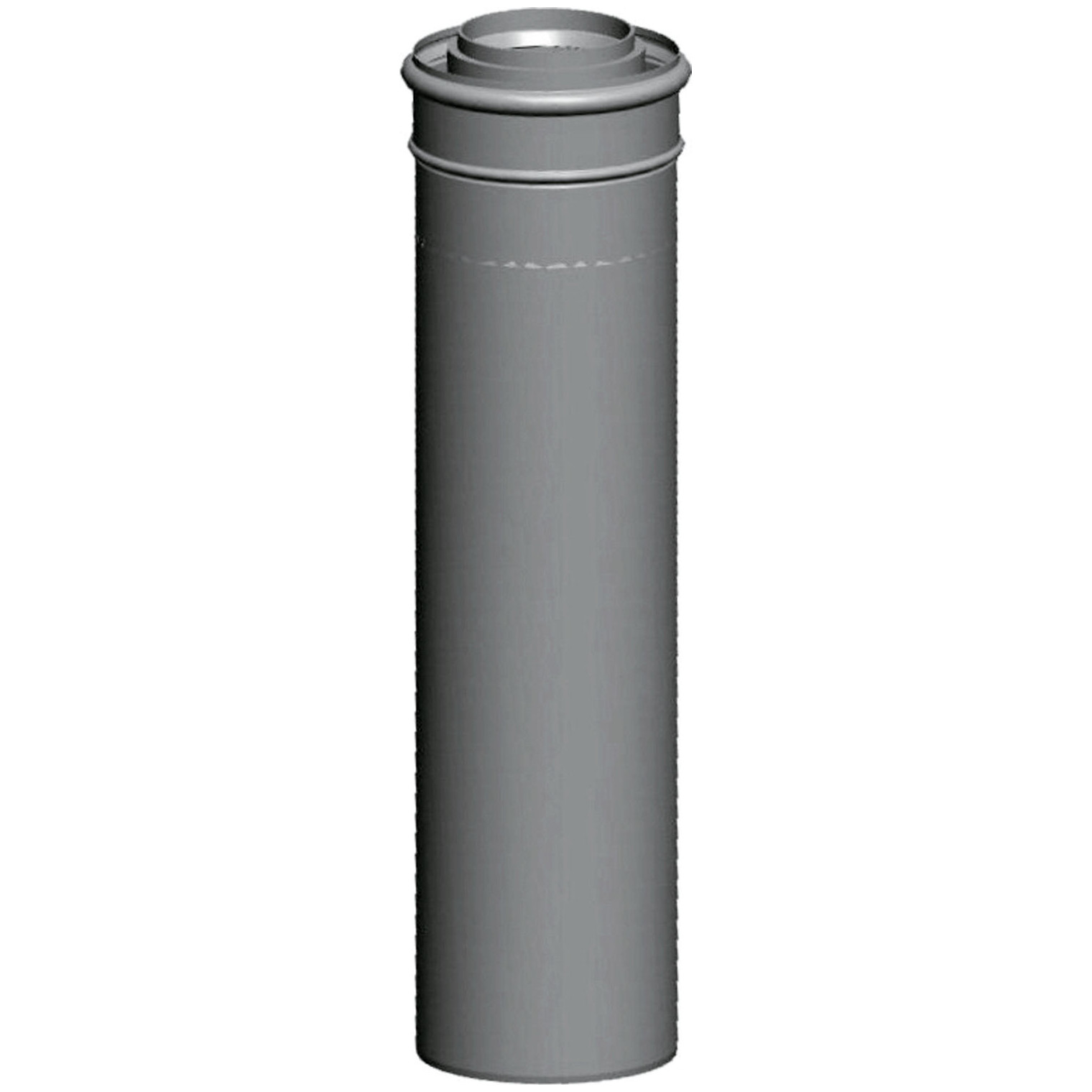 WOLF Luft-Abgasrohr konzentrisch DN80/125 2000mm steckbar weiß Metall Polypropylen 2651469