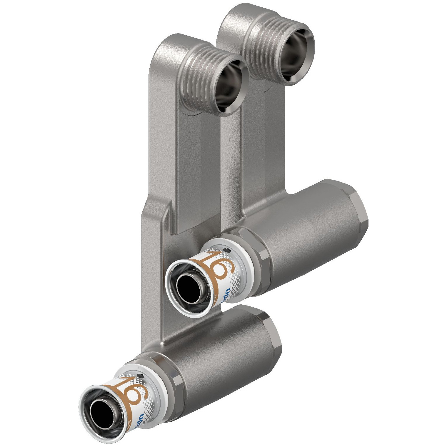 Uponor S-Press PLUS SL-Anschlussgarnitur 16-G1/2MT Edelstahl Presshülse 1070695