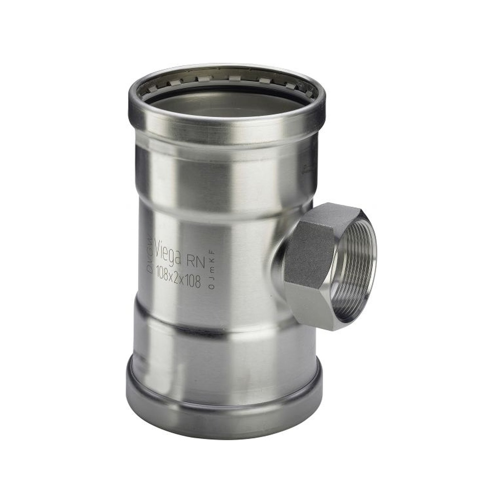 Viega T-Stueck Sanpress Inox 2317.2 XL 88,9x2x88,9mm Edelstahl SC-Contur 482893