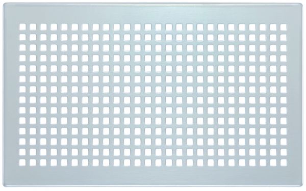 Zehnder Design-Abdeckgitter ComfoGrid Torino CLD Edelstahl 260x160 mm quadratische Lochung 990320630