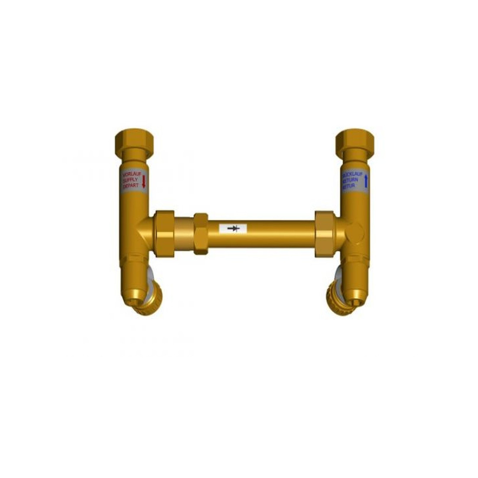 Wolf Überströmleitung Anschluss-Set CGB-2-38/55 3-teilig Direktanbindung Heizungssystem 2075062