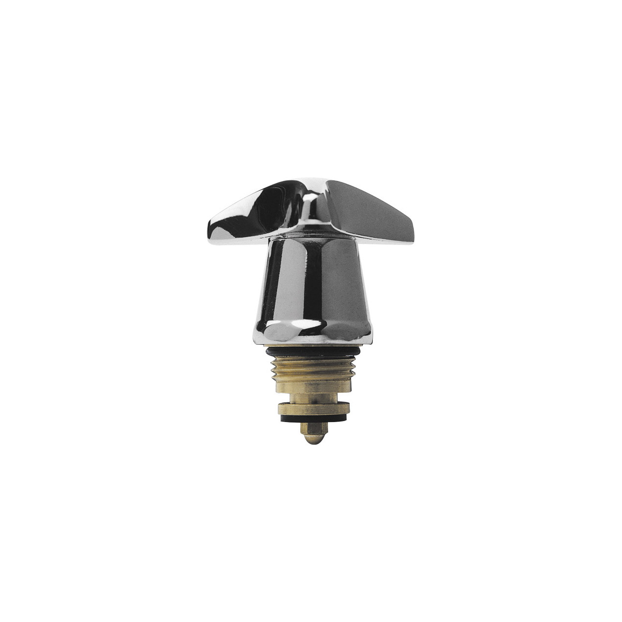 Sanitäroberteil 3/8" MS, komplett mit Dreisterngriff Markierung rot