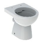 Geberit Stand-WC Renova Tiefspüler Rimfree teilgeschlossene Form Abgang horizontal Sanitärkeramik weiß 500480012