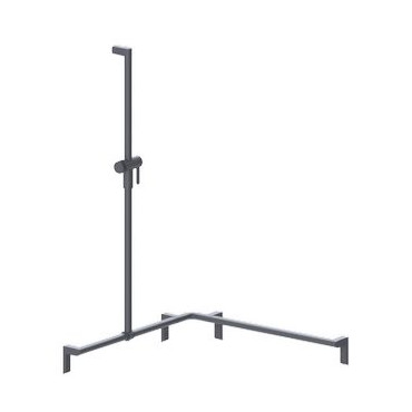 Normbau Cavere Care Duschhandlauf 7486076 Anthrazit-Metallic Brausehalter 7486076095