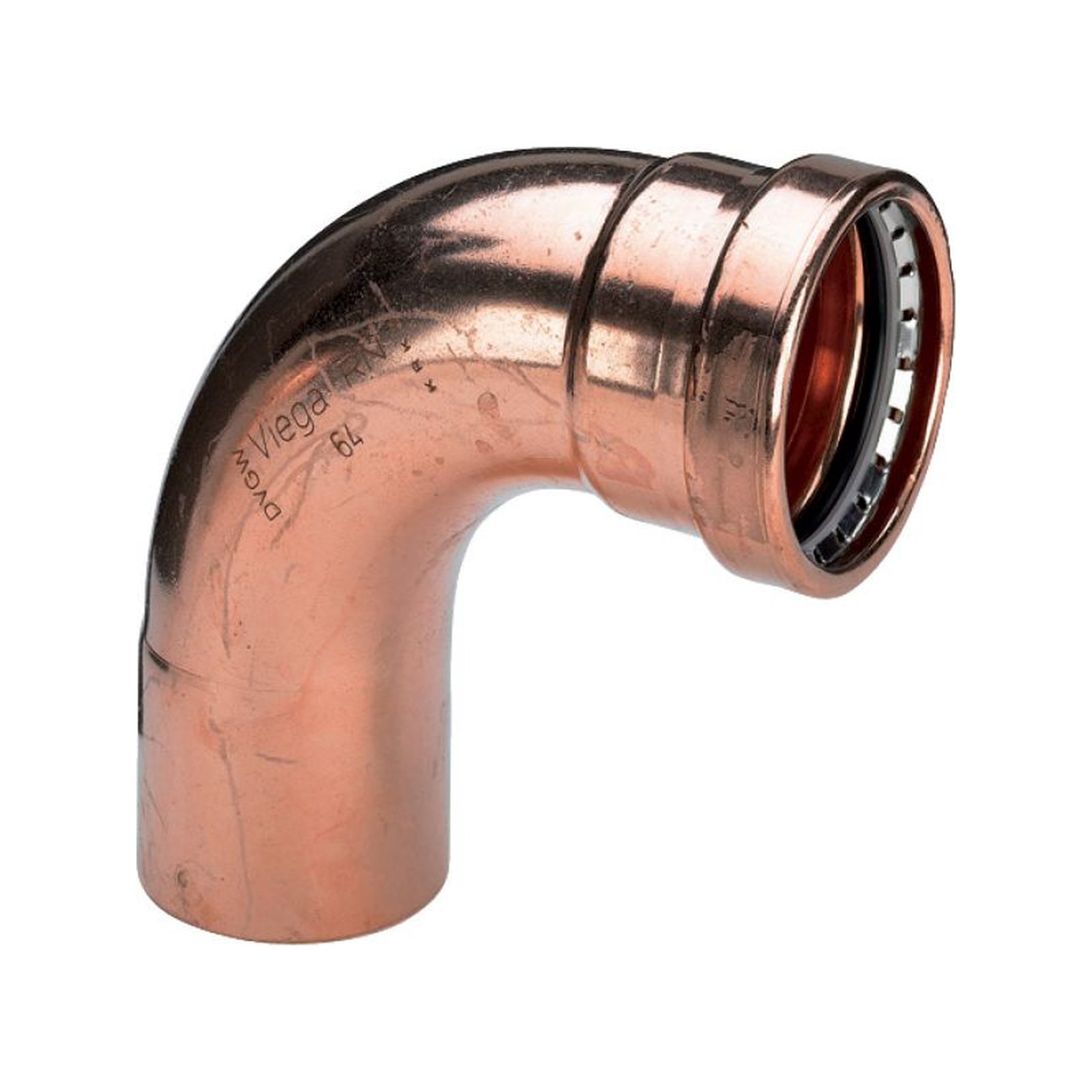 Viega Kupfer Pressfitting Bogen 90 Grad Profipress 2416.1 XL 64 mm SC-Contur EPDM 577698