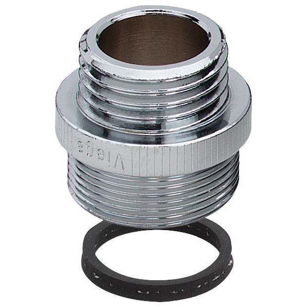 Viega Übergang 3253 rund 448356 M24x1ax1-2a verchromt Flachdichtung EPDM 448356