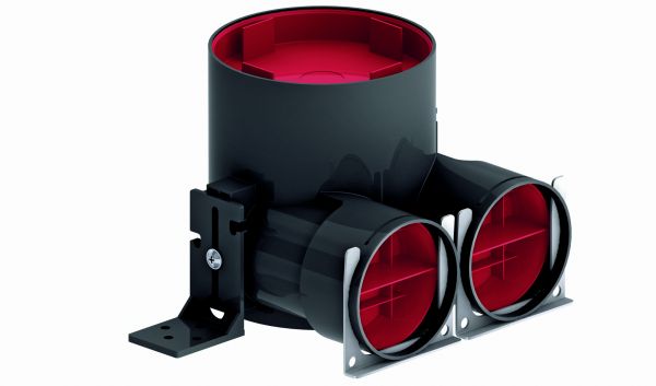 Zehnder Luftdurchlassgehäuse ComfoCase TVA/P 2xDN75 DN125 seitlich ABS 990326121