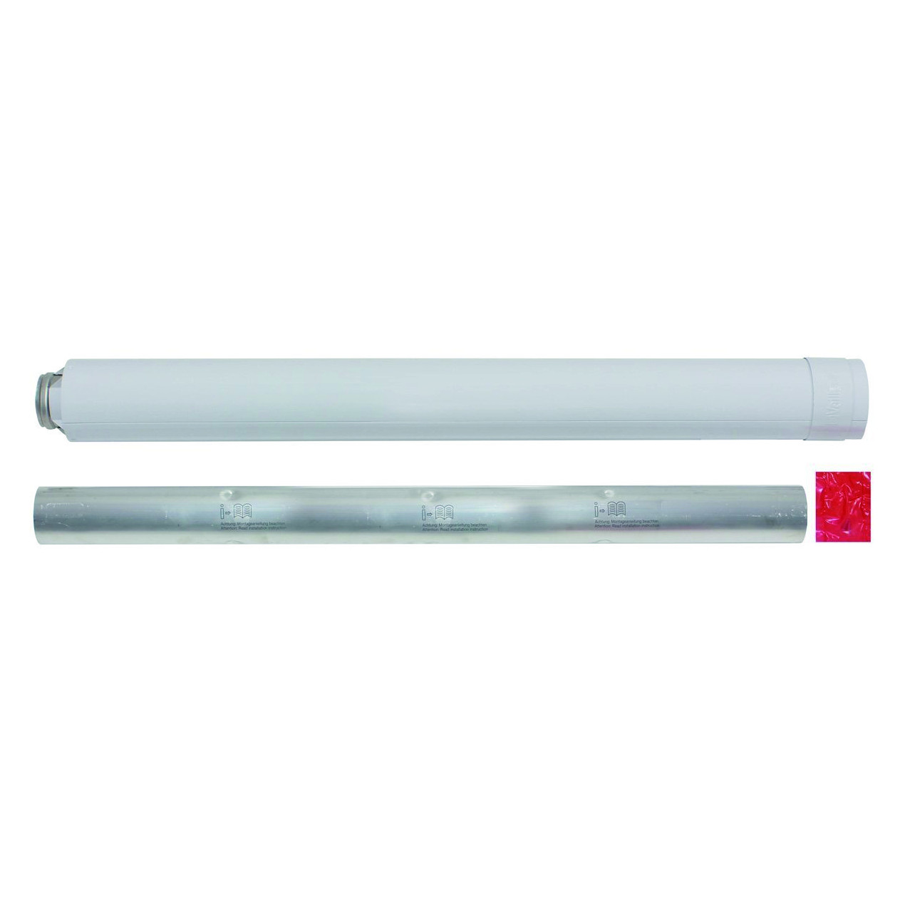 Vaillant Verlängerung konzentrisch 1,0 m 60/100 mm Aluminium turboTEC kürzbar 303833