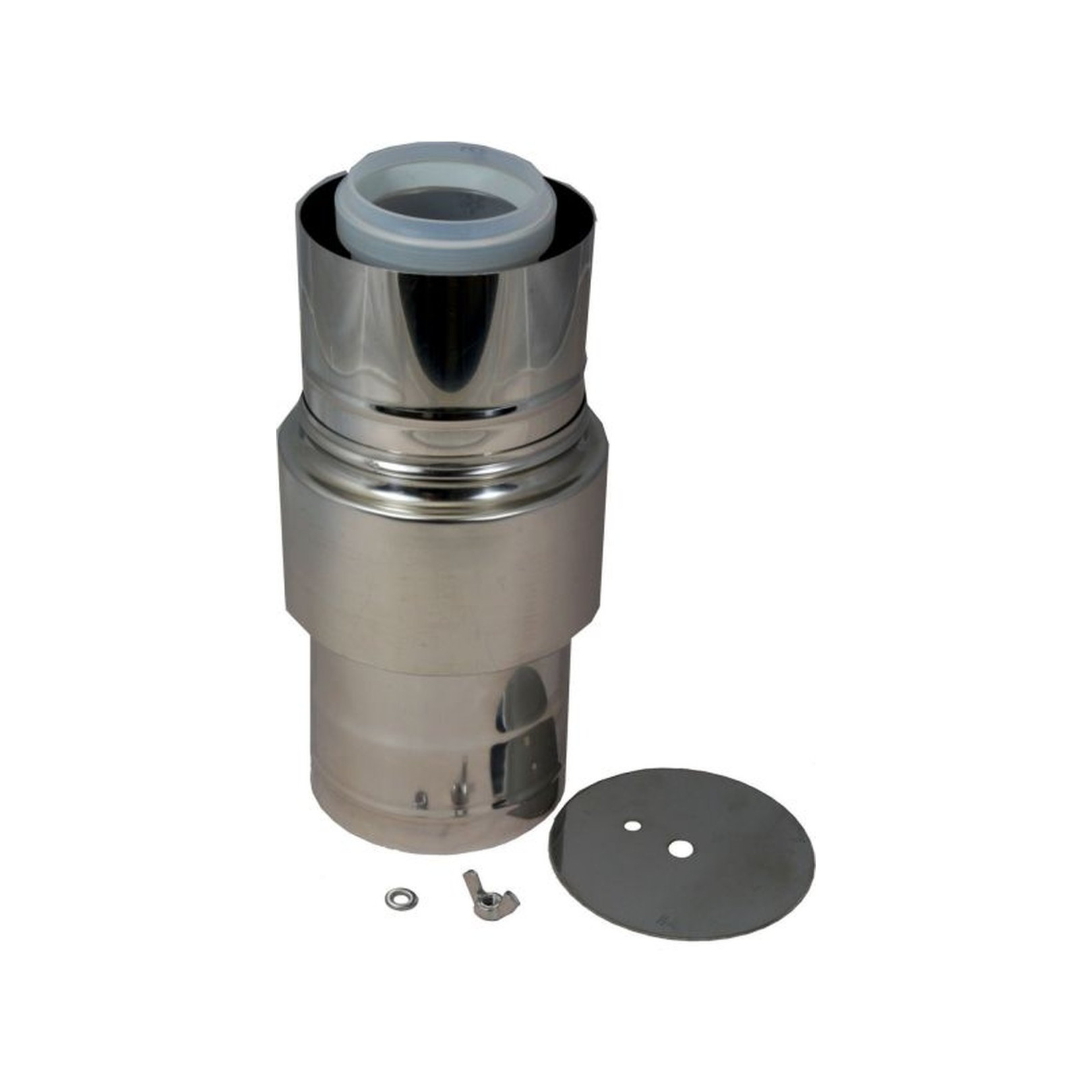 Wolf Zuluftstutzen DN60/100 Edelstahl PP 250mm Abgasleitung Fassade 2651912