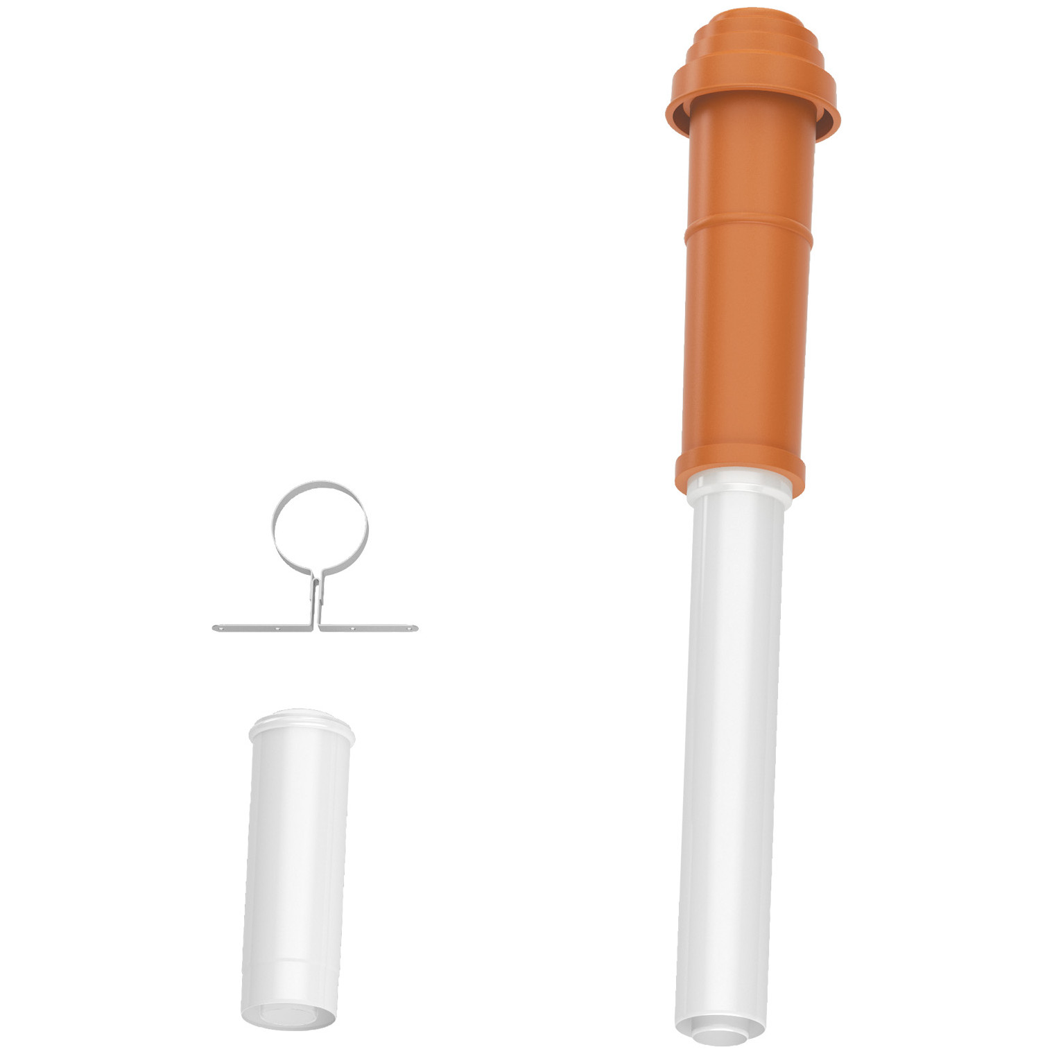 Bosch Abgaszubehör FC-Set80-C33x Dachdurchführung 80/125 oben rot Grundbausatz C33x 7738112661
