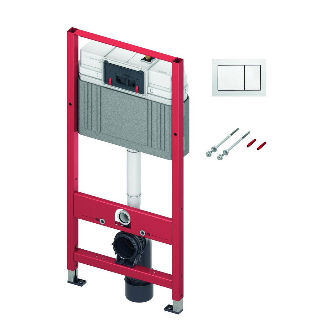 TECE WC-Set TECEbase Spülkasten Betätigungsplatte weiß Bauhöhe 1120 mm 9400400