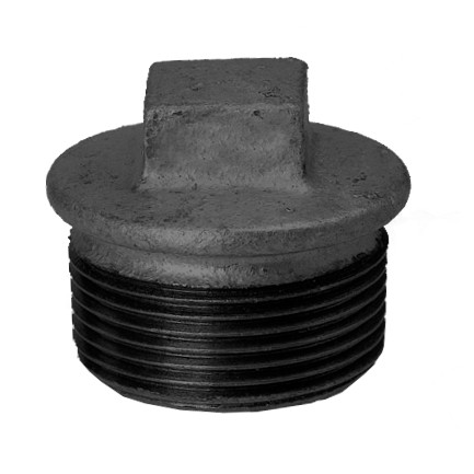 Schmidt Hermann Temperguss-Stopfen Nr.290 11-2 Zoll Rand schwarz 14290040