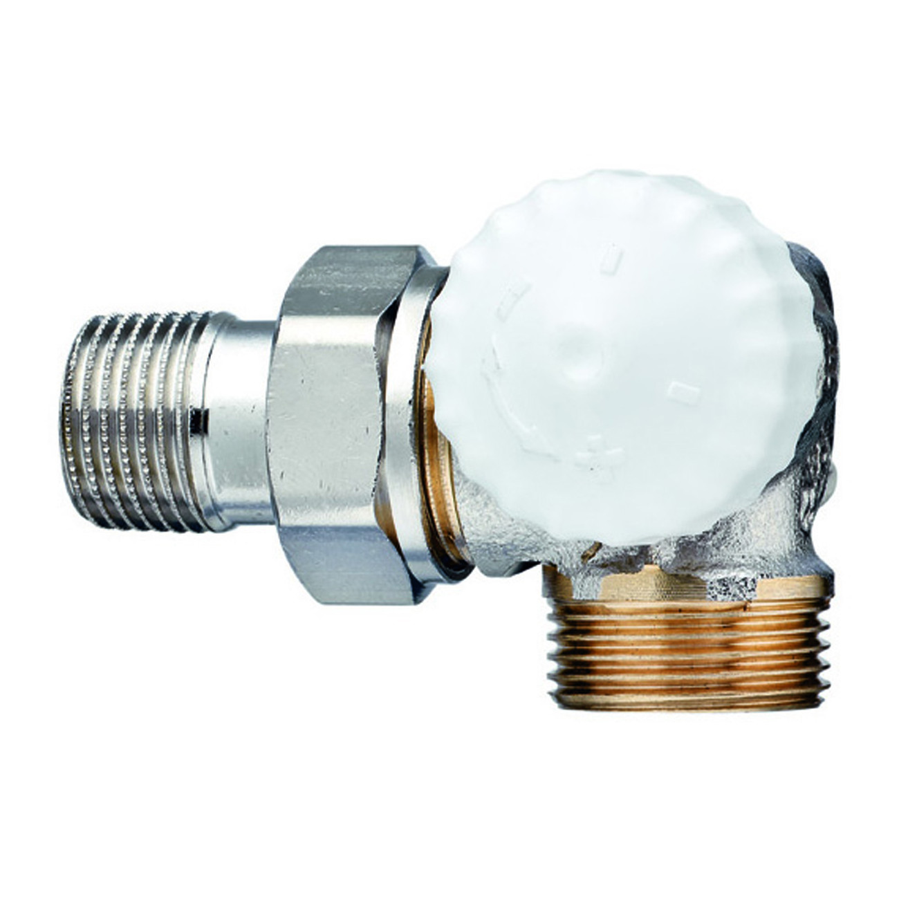 IMI Heimeier Ventilunterteil V-exakt II 1-2 Zoll Winkeleck rechts AG G3-4 Rotguss 3734-02.000