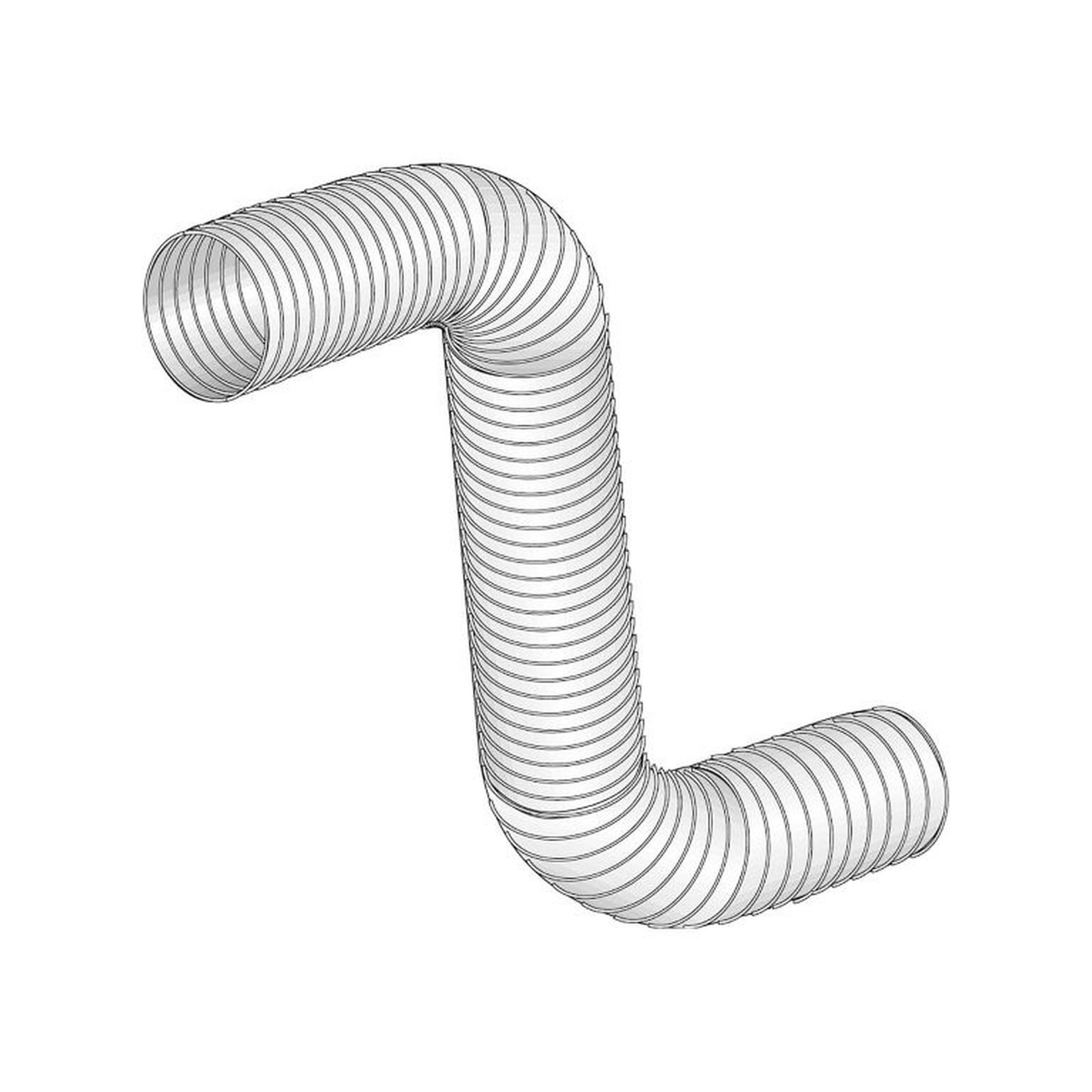 Helios Lüftungsschlauch KLS 100/2000 DN100 Kunststoff weiß 2 m 60502