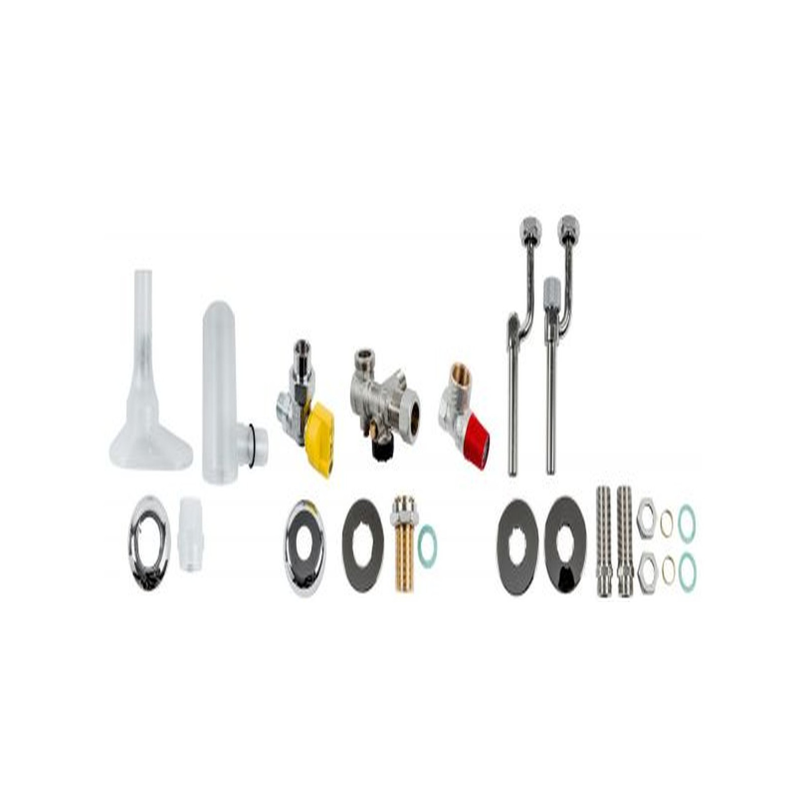 Wolf Anschluss-Set Gaskombithermen Unterputzinstallation Sicherheitsventil 3 bar Gaskugelhahn KFE-Hahn 2072334