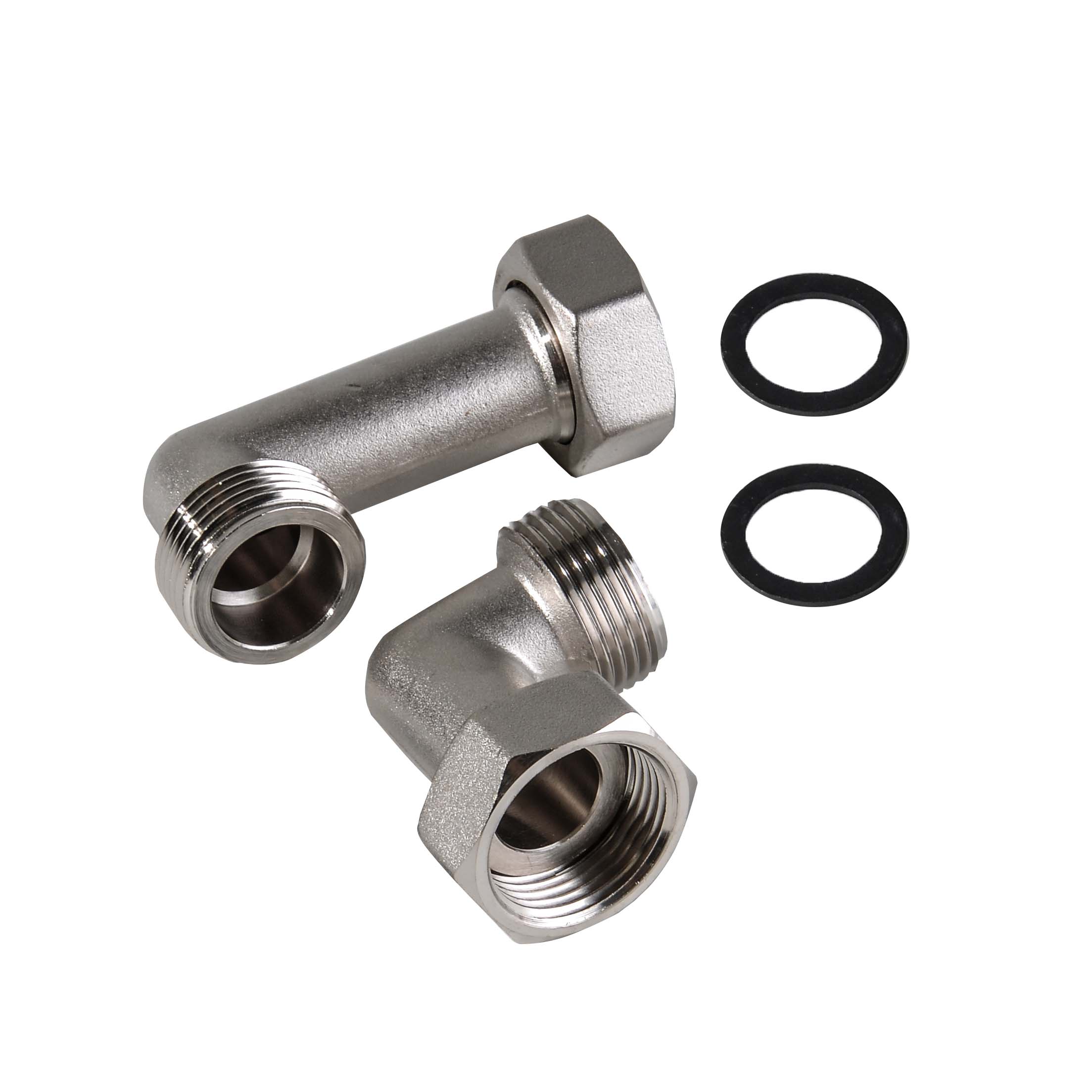 HTD Heizkreisverteiler Winkel Anschluss-Set 1'' vertikal 90 Grad