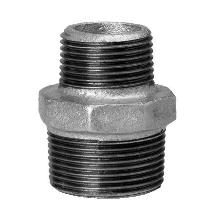 SCHMIDT HERMANN Temperguss-Doppelnippel Nr.245 3x2 Zoll verzinkt Form-Verbindungsstück 13245054