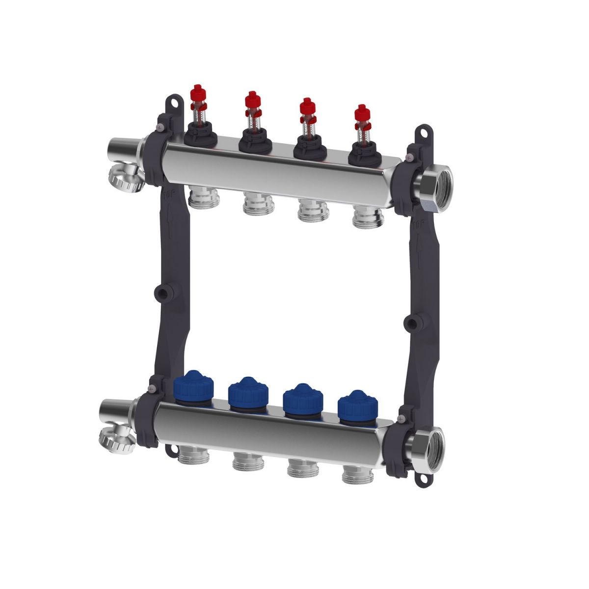 Roth Heizkreisverteiler 4-Heizkreise Edelstahl mit DFA absperrbar 1135009999