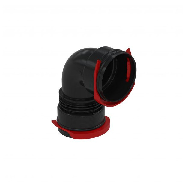 Zehnder Heizungszubehör Bogen ComfoFit DN90 ComfoTube 90 90 Grad schwarz Polymer RapidLock 990322153