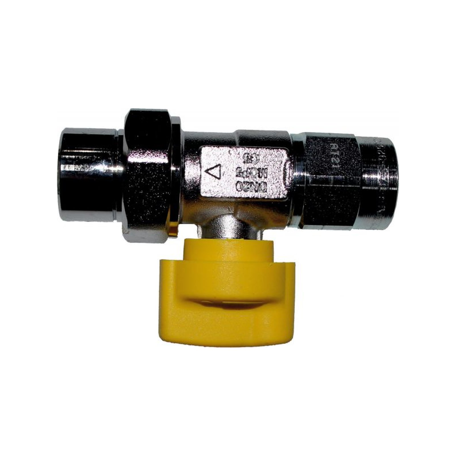 Wolf Gaskugelhahn Durchgangsform Rp 3/4 Zoll DN20 thermische Sicherung verchromt 2011017