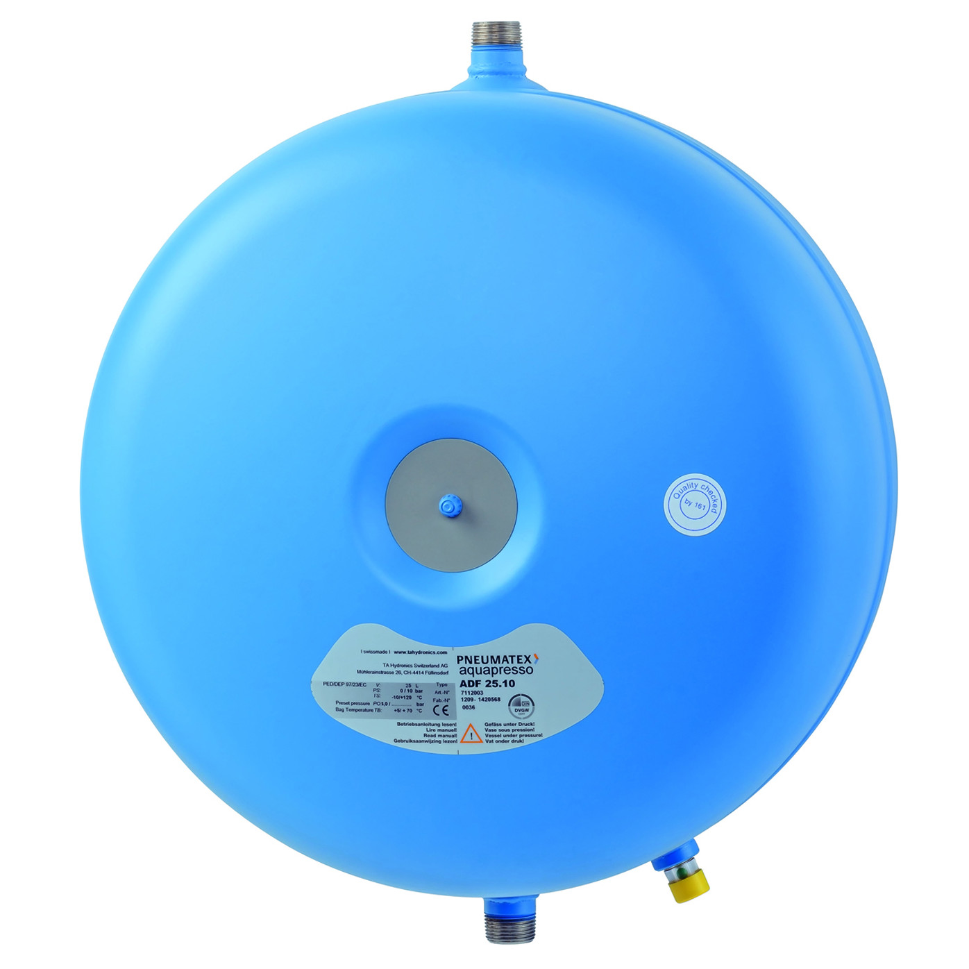 IMI Pneumatex Druckausdehnungsgefäß Aquapresso ADF 12.10 12l Edelstahl Diskusform 7112001
