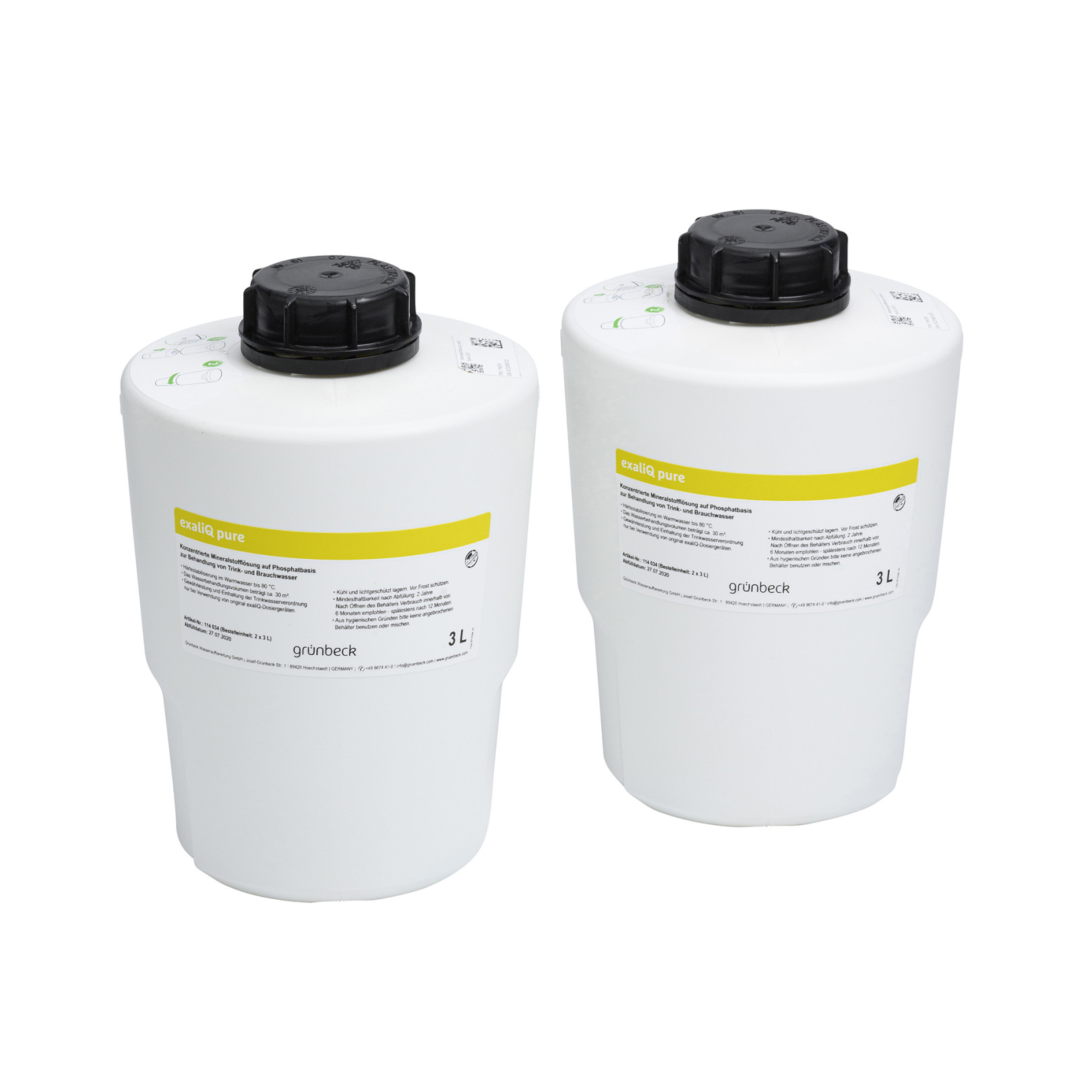Grünbeck Mineralstofflösung exaliQ pure Dosieranlagen Kalkschutz 3-Liter-Flasche 114034