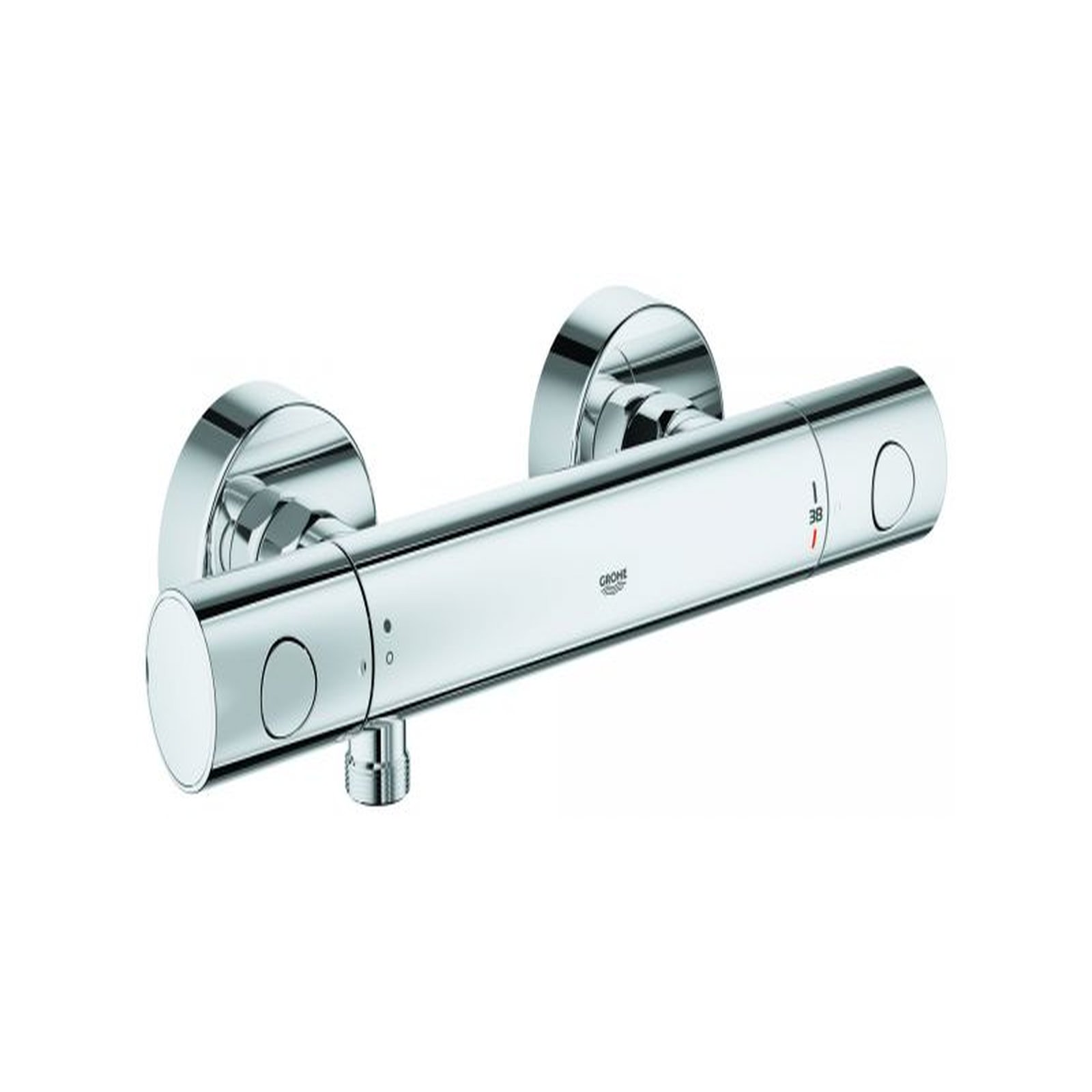 GROHE Brausethermostat Grohtherm 800 C Thermostatarmatur Wandmontage Chrom 1/2 Zoll TurboStat SafeStop 34765000