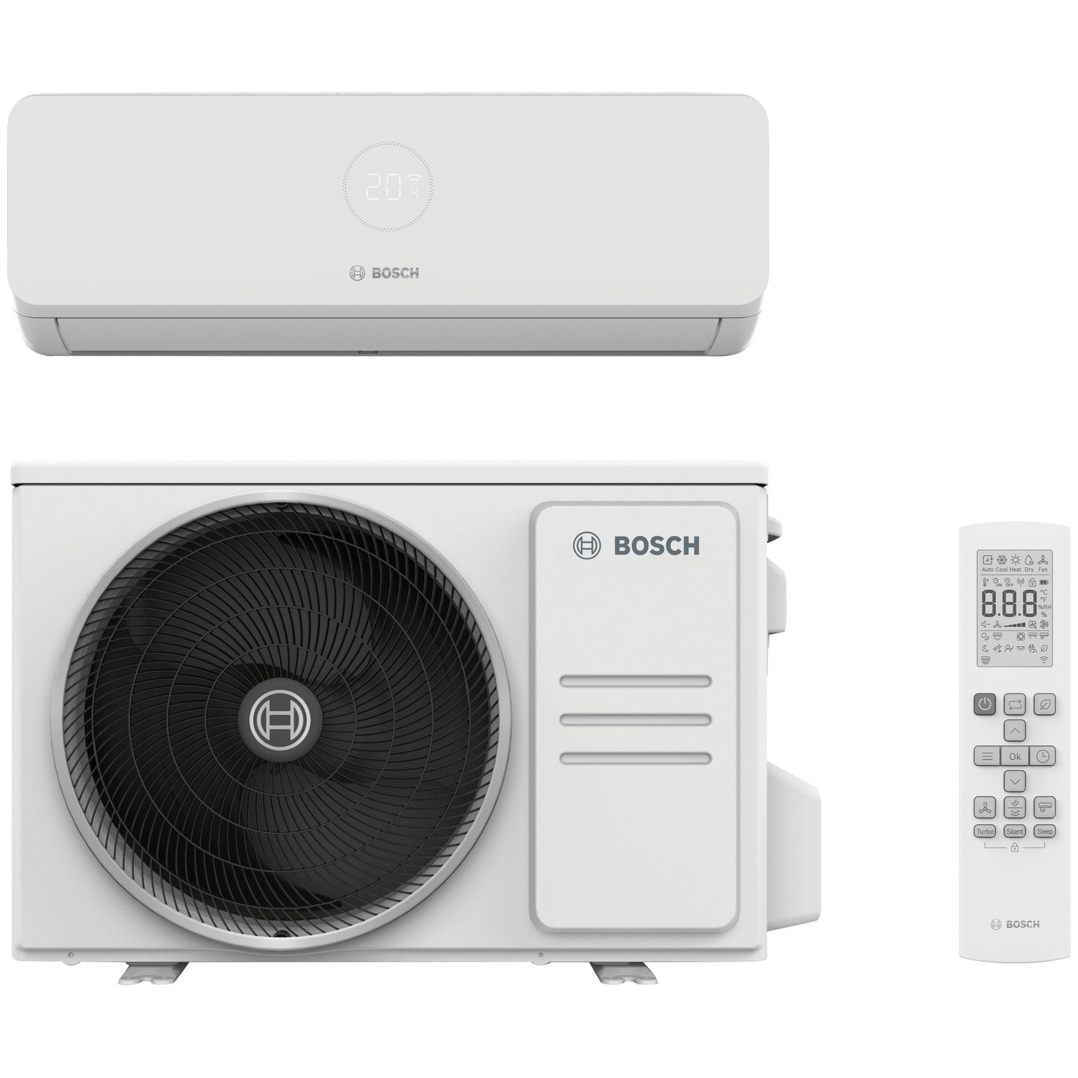 BOSCH Split-Klimagerät CL3200i-Set 26 WE Außen- und Inneneinheit, 2,6 kW, A++