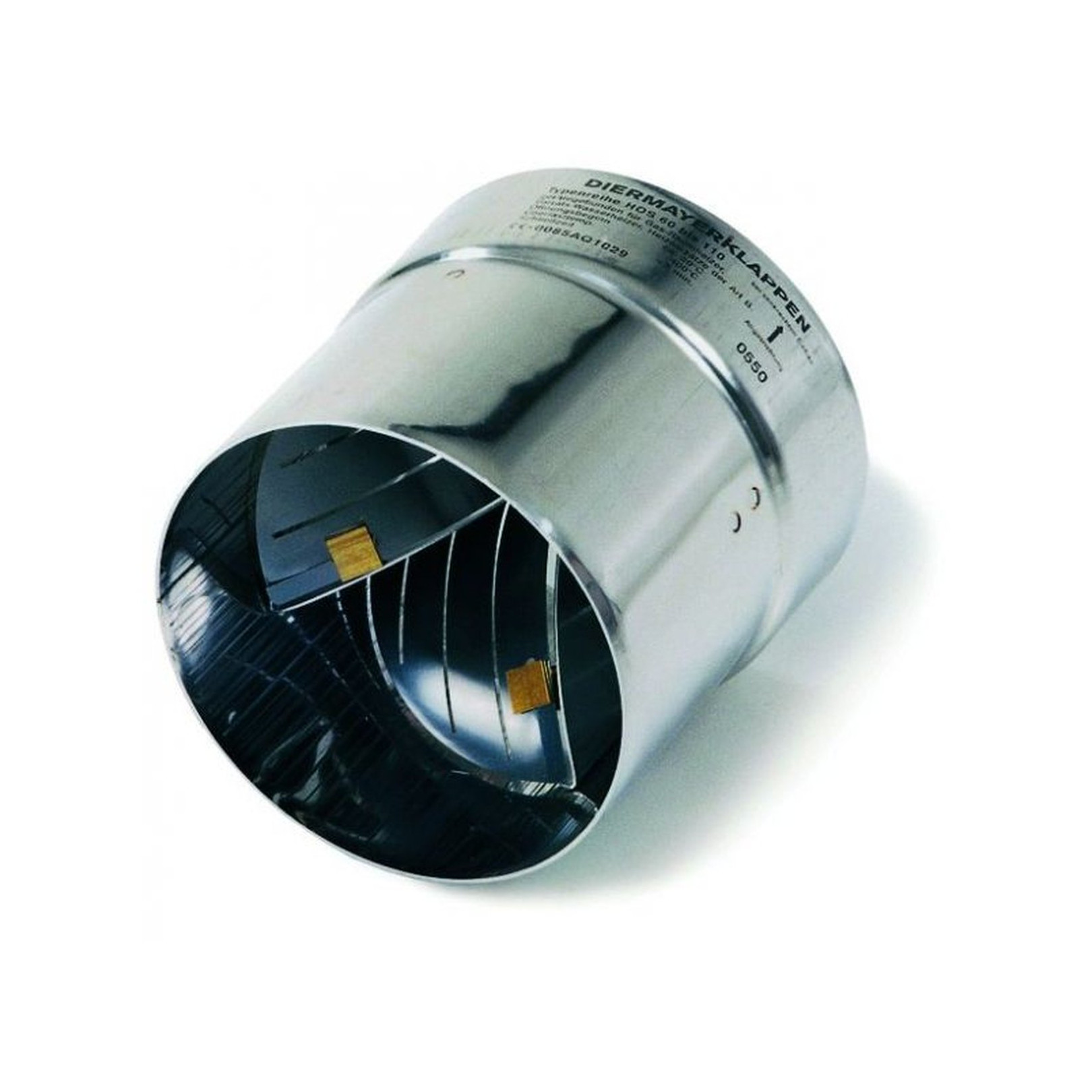 Kutzner Thermische Abgasklappe HOS 90 DIN 3388 T1 Edelstahl Bimetallgesteuert 90 mm 2109939