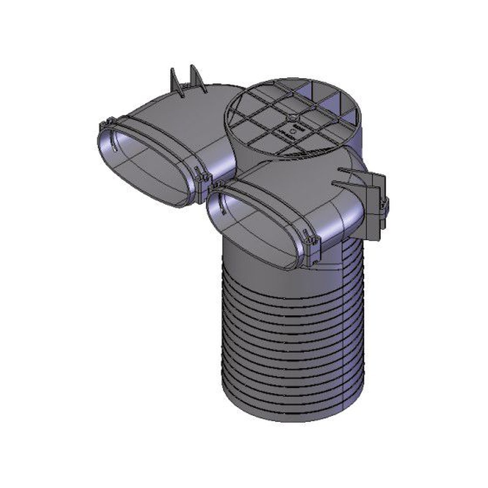 Helios KWL Deckenwandkasten FRS-DWK 2-51 125 oval FlexPipe Plus Polypropylen 03858