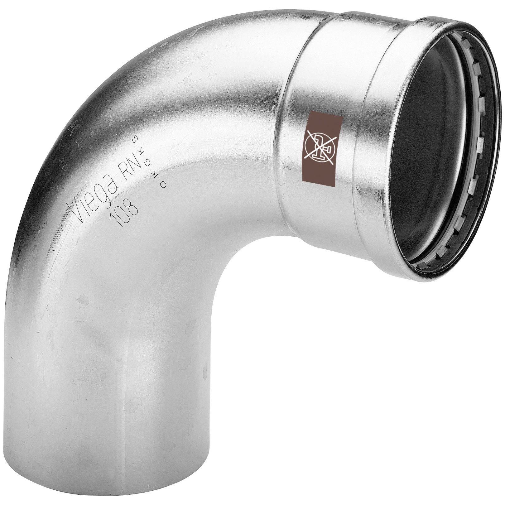 Viega Temponox XL 1716.1XL Bogen 90 Grad 108mm Edelstahl SC-Contur 809829