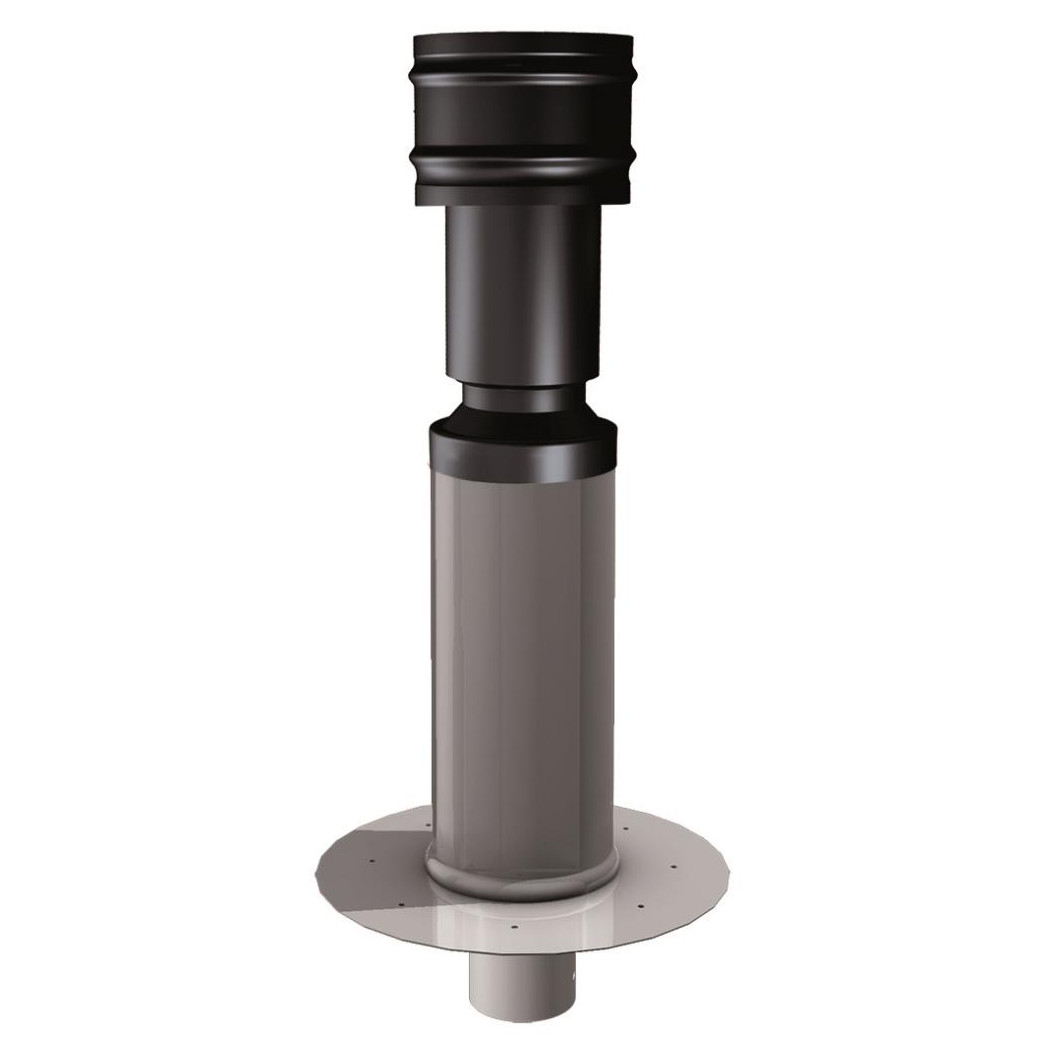Geba Flachdachhaube FDL160450G zweiteilig Stahlblech EPS-Isolierung grau FDL160450G