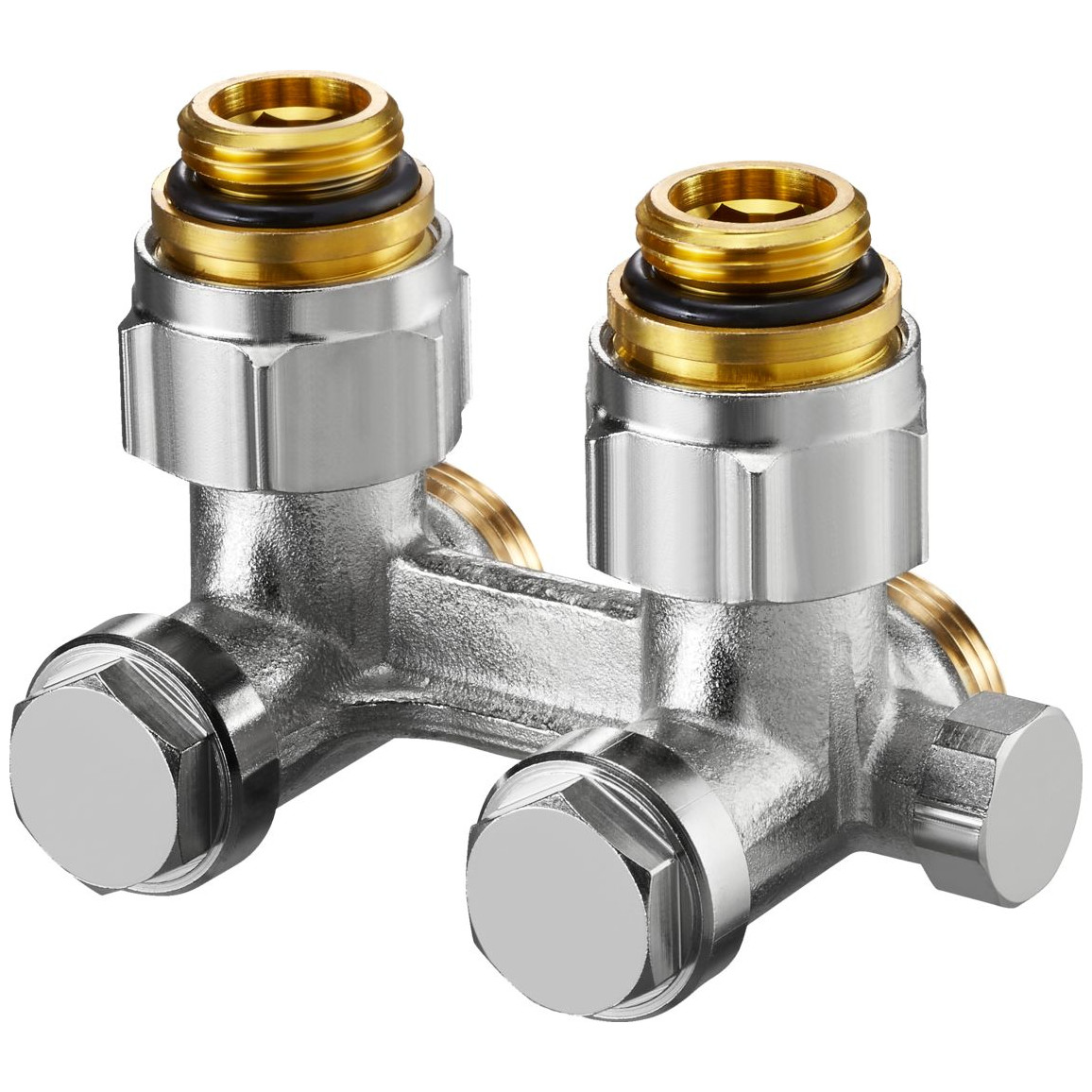 Oventrop Absperrwinkelverschraubung Multiflex F 1-2-AGx3-4-AG vernickelt Entleerung 1015994