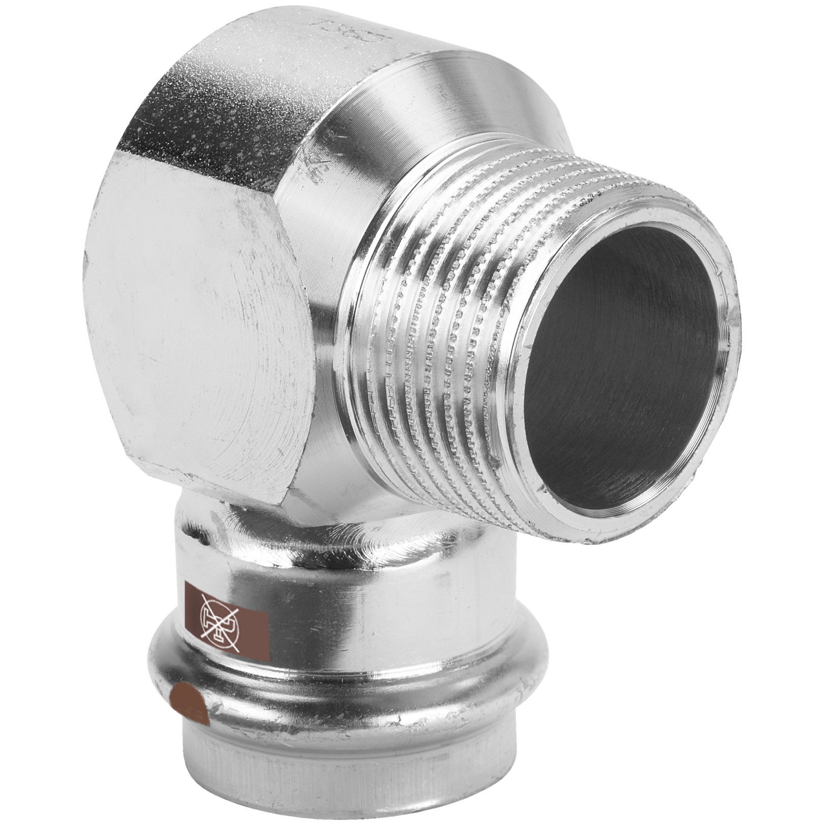 Viega Winkel 90 Grad SC Temponox 1714.1 18mm R1/2 Edelstahl Pressfitting EPDM 811037