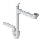 Geberit Röhrengeruchsverschluss 1 1/2 x 50 mm Raumsparmodell Geräteanschluss Schlauchtülle 19-23 mm 152819111