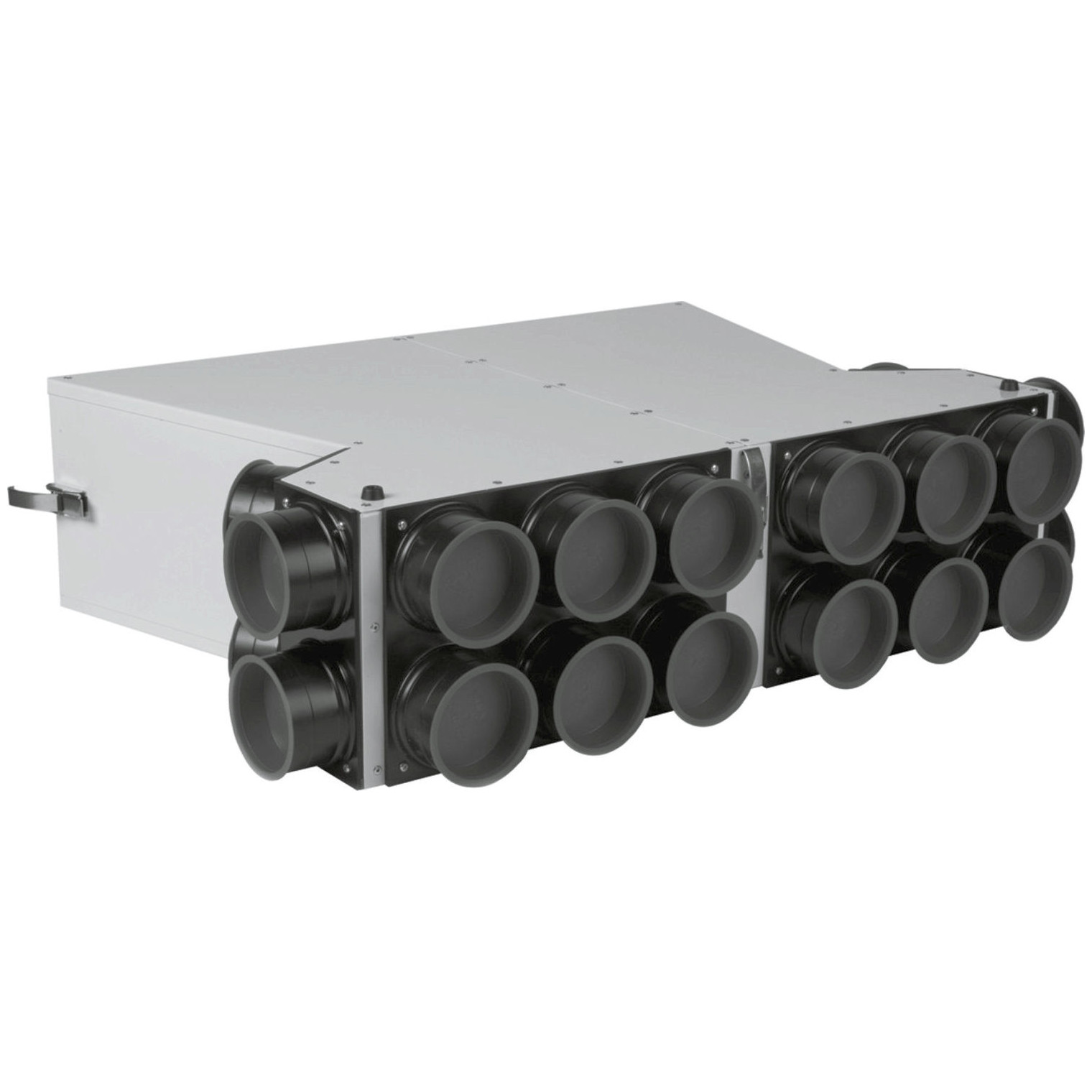 WOLF Luftverteiler DN125 CWL-F-150 2x10 Stutzen DN75 Schalldämpfer geschlossenporig 2577417