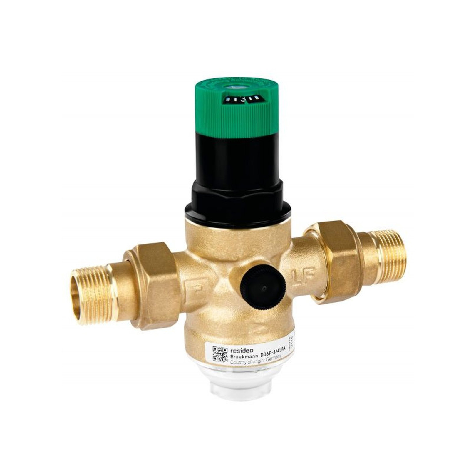 Honeywell Druckminderer D06F-LF R 1 Messing bleifrei Einstellanzeige D06F-1LFA