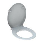 Geberit WC-Sitz Renova Comfort barrierefrei antibakteriell Duroplast Edelstahl Befestigung unten 572850000